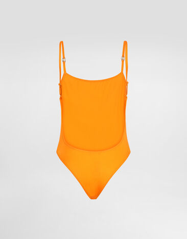 Dolce & Gabbana One-piece olympic swimsuit Orange O9A28JFUGLG