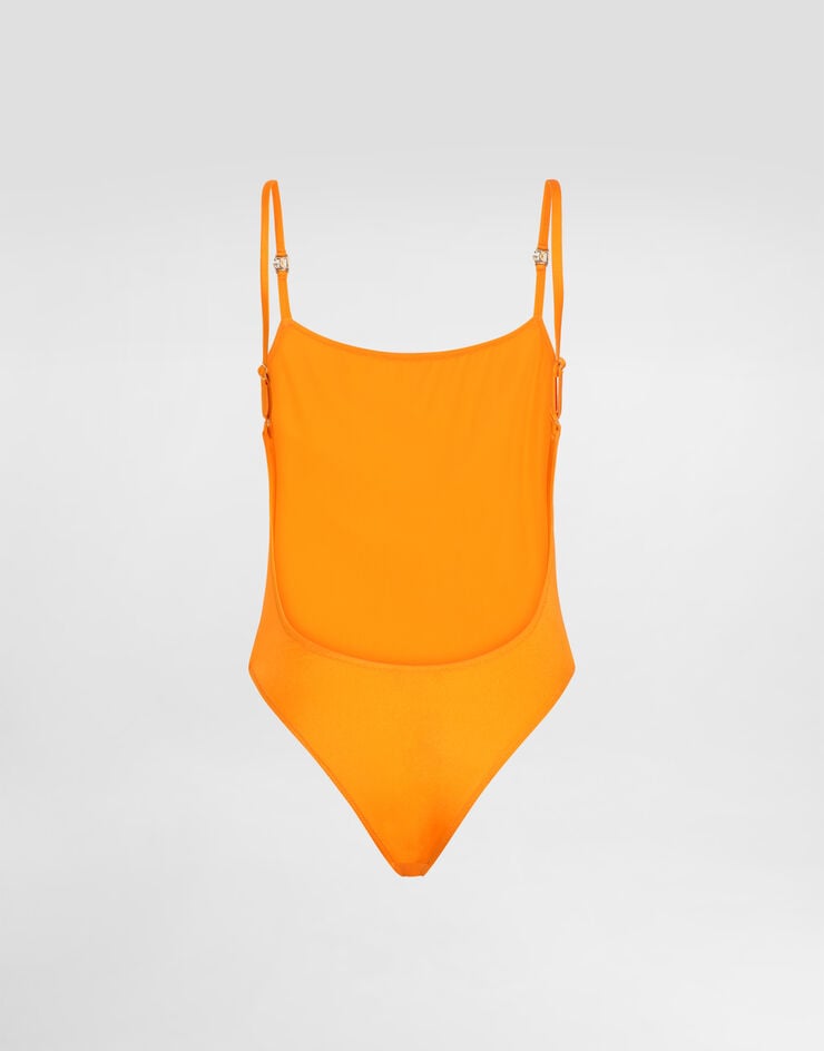 Dolce & Gabbana One-piece olympic swimsuit Orange O9A28JFUGLG