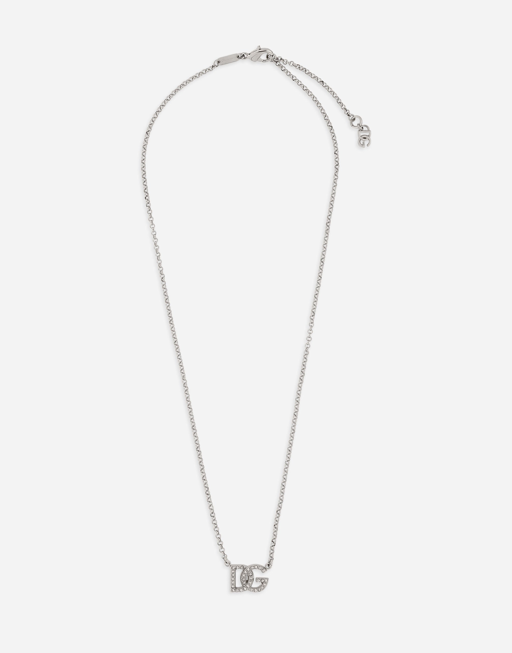 Dolce & Gabbana Chain necklace with DG logo Black VG4416VP587