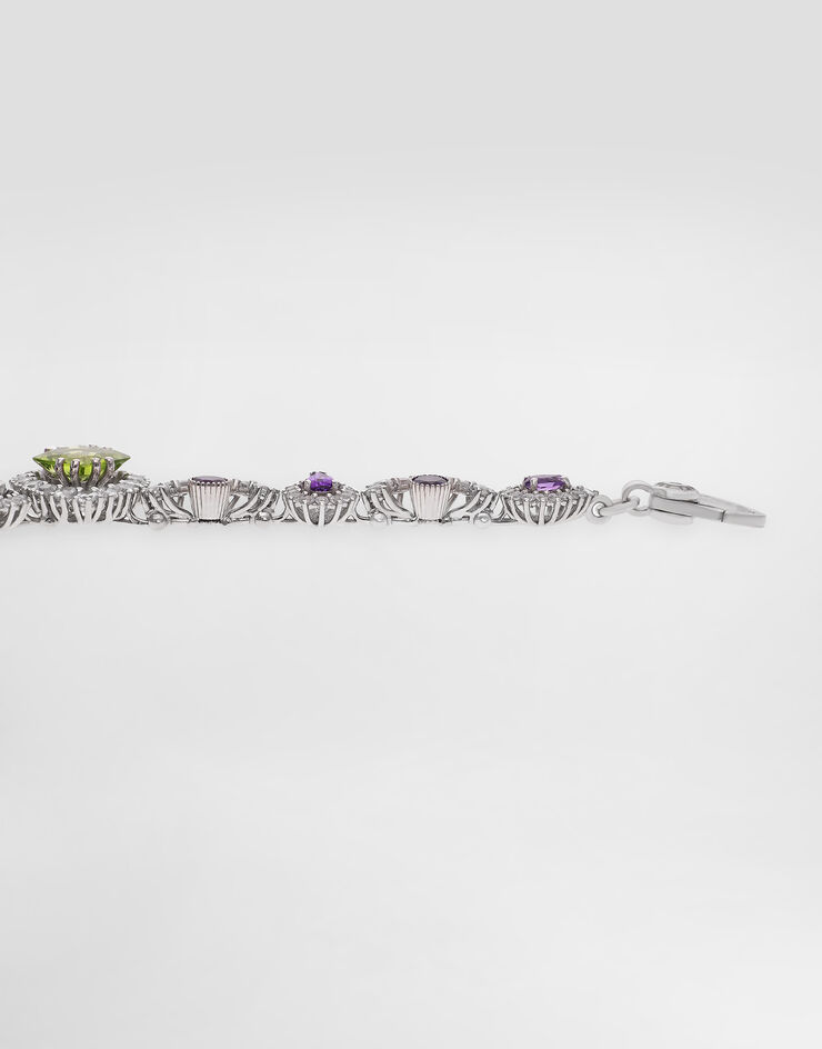 Dolce & Gabbana Eleganza Bracelet 18-carat white gold, amethysts, peridots, and sapphires White WBSA3GWAME1