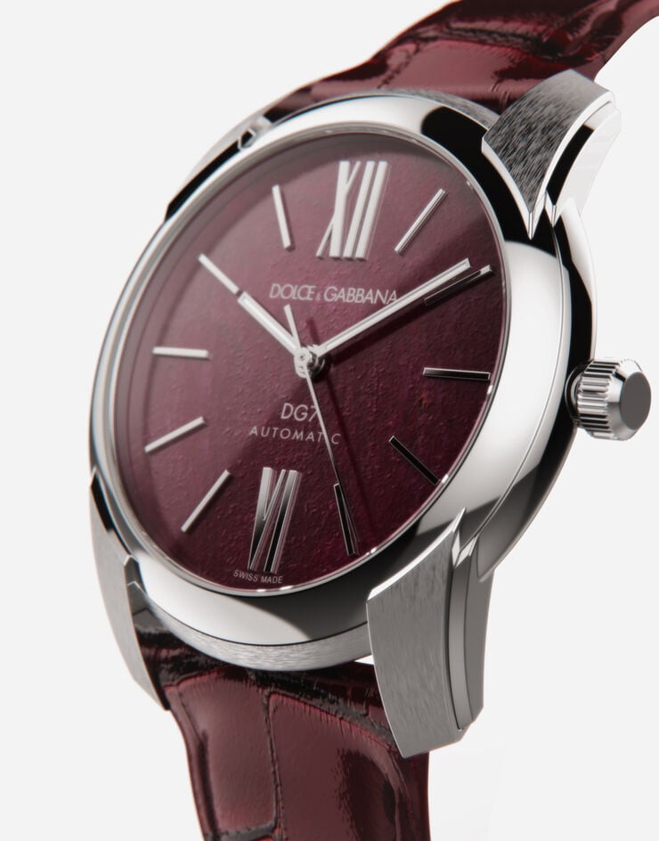 Dolce & Gabbana Reloj DG7 de acero con rubí Burdeos WWFE1SWW061