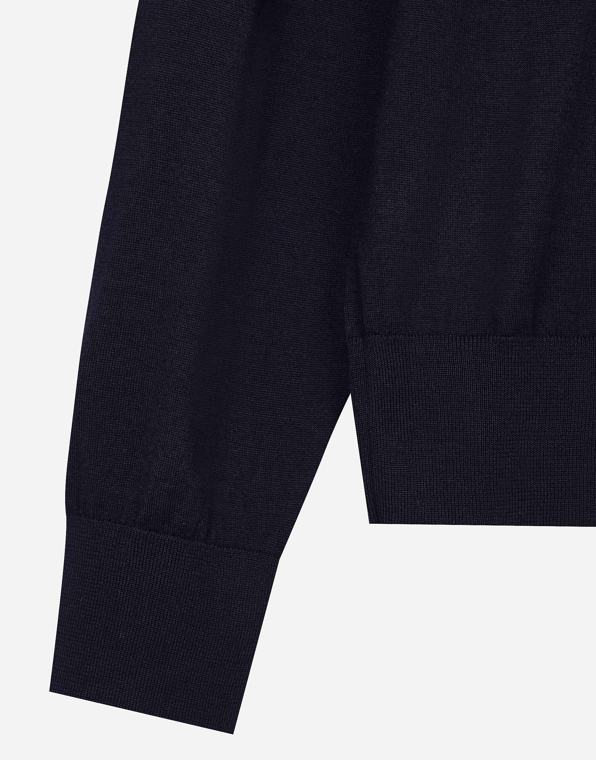 Silk and cashmere round-neck sweater in Blue for Men