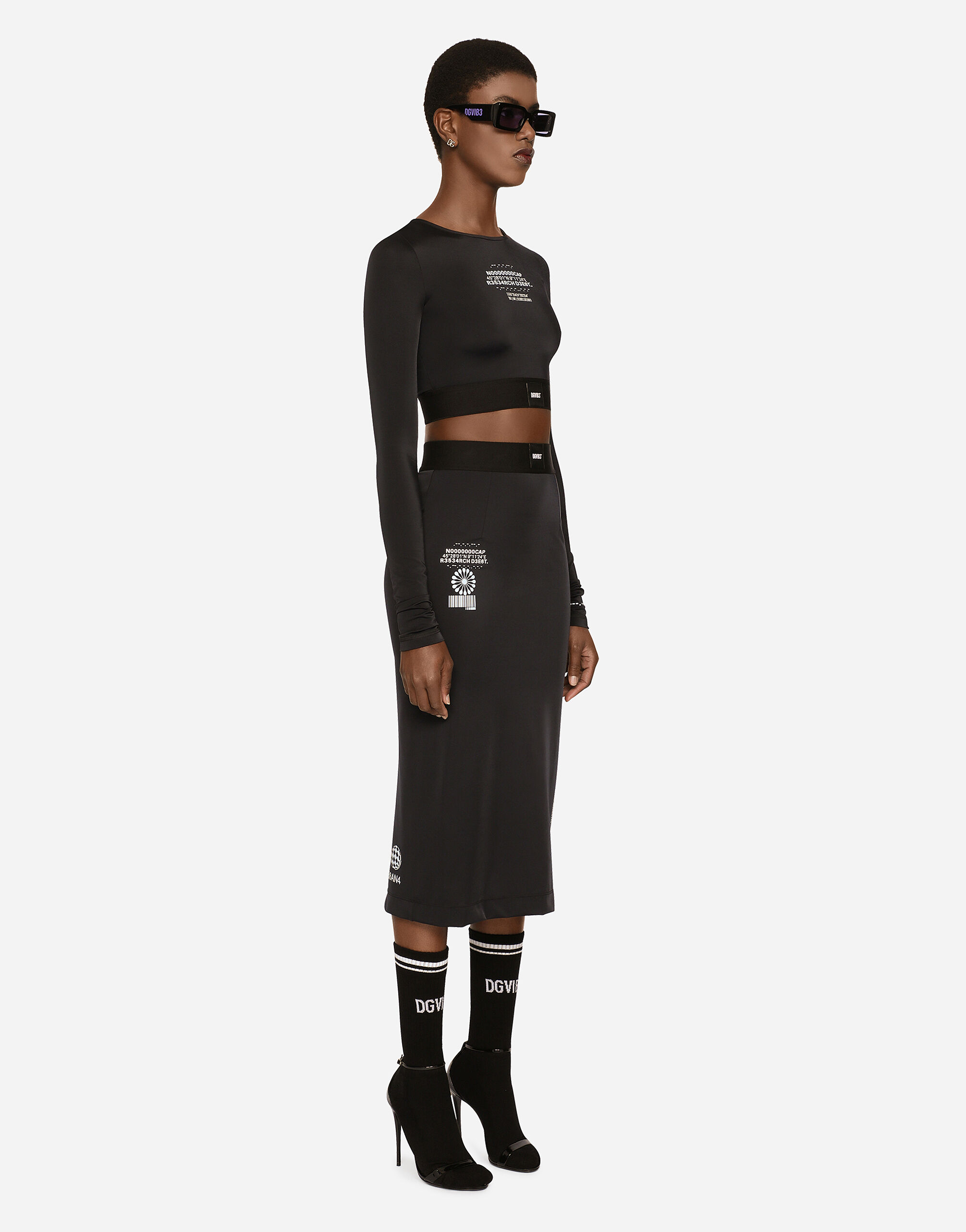 Jupe jersey new arrivals mi longue