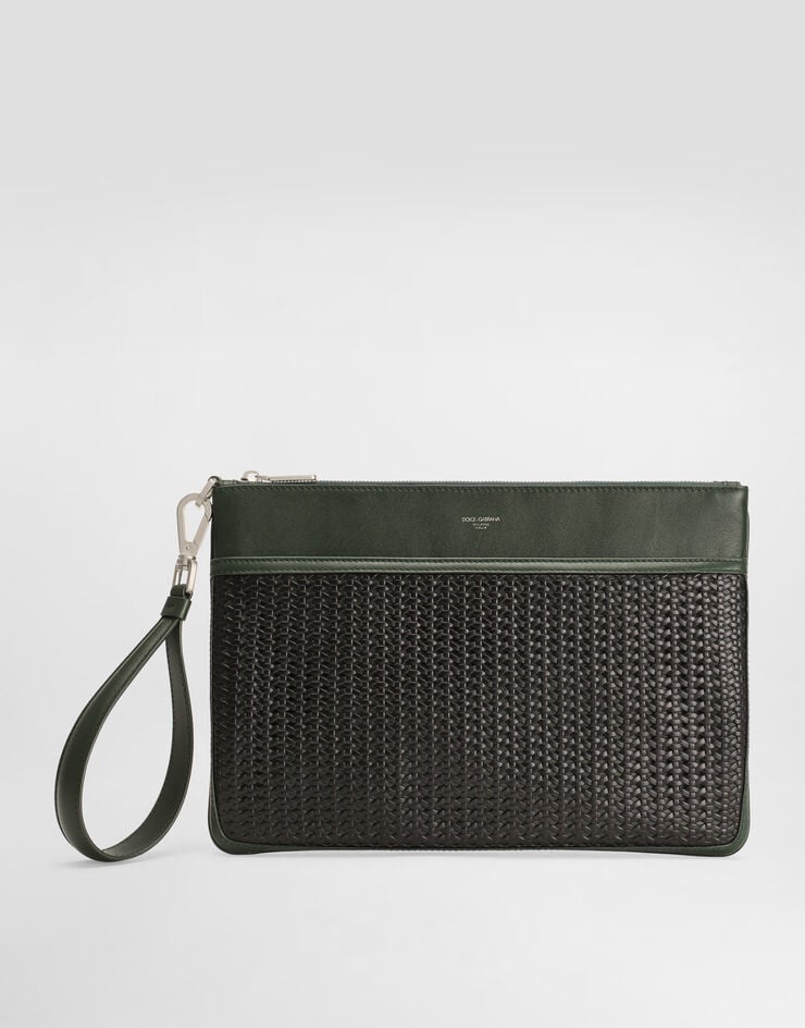 Dolce & Gabbana Plongé woven calfskin necessaire Multicolor BP3294AN419