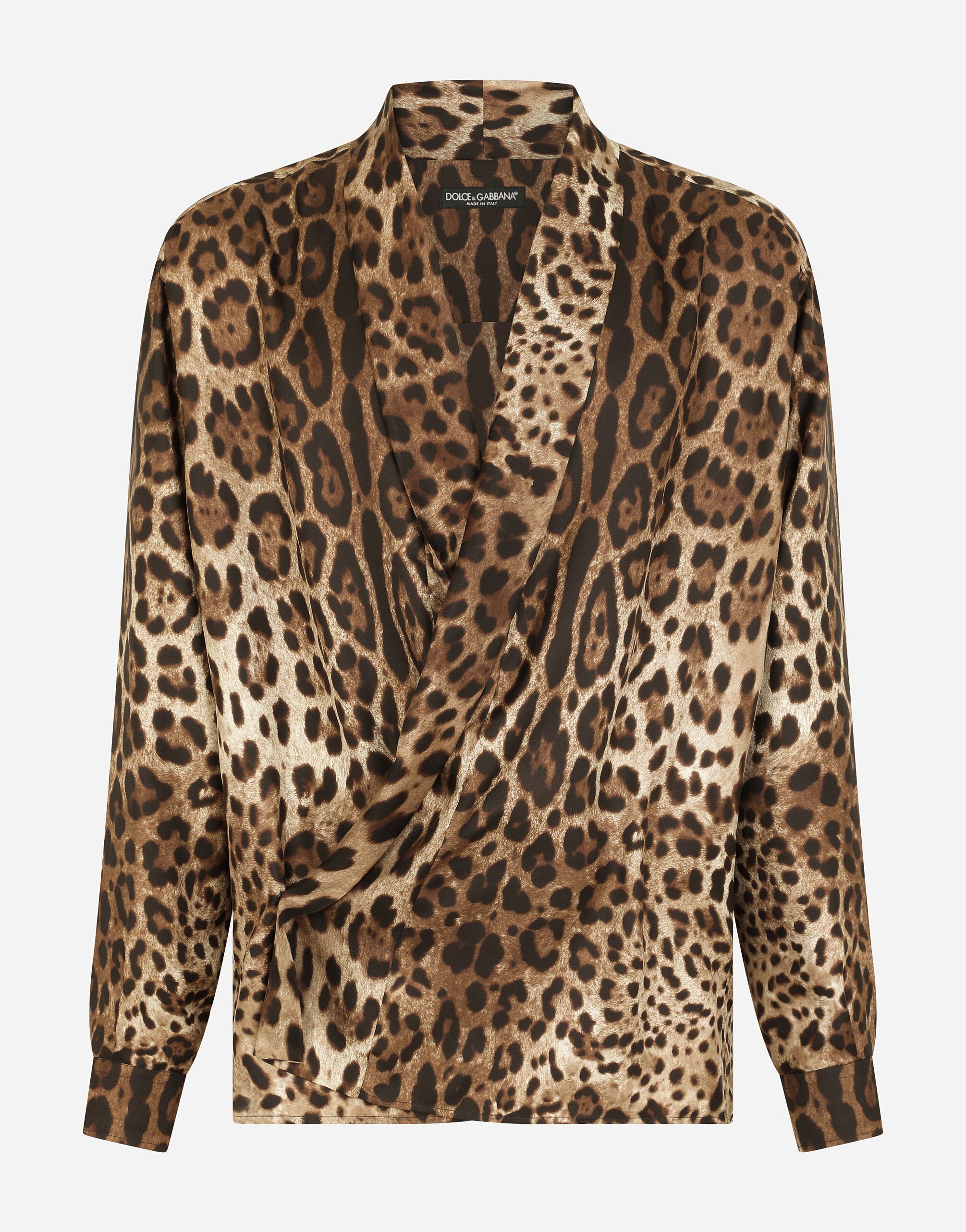 Dolce and hot sale gabbana leopard shirt