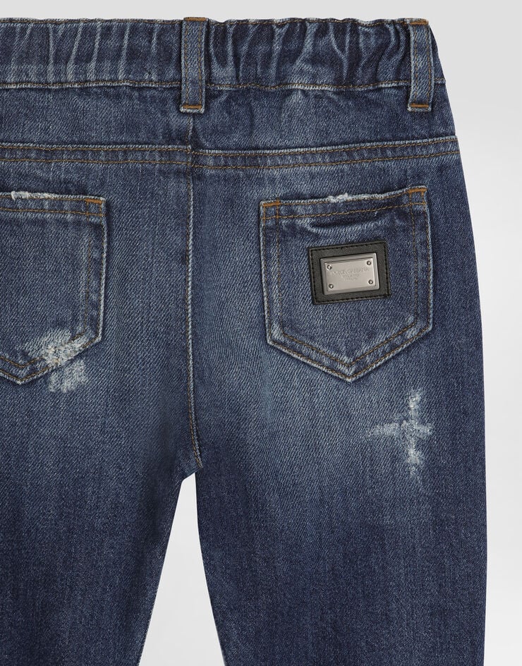 Dolce & Gabbana Washed denim trousers Multicolor L12F88LDD53