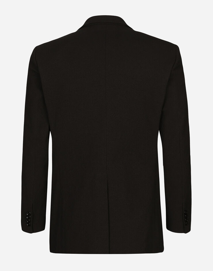 Dolce & Gabbana Single-breasted stretch cotton Taormina-fit jacket Black G2NW0TFU9AT