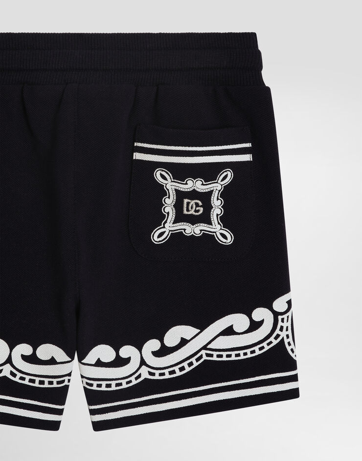 Dolce & Gabbana バンダナプリント ピケ ショートパンツ  ブルー L1JQU7G7O0B