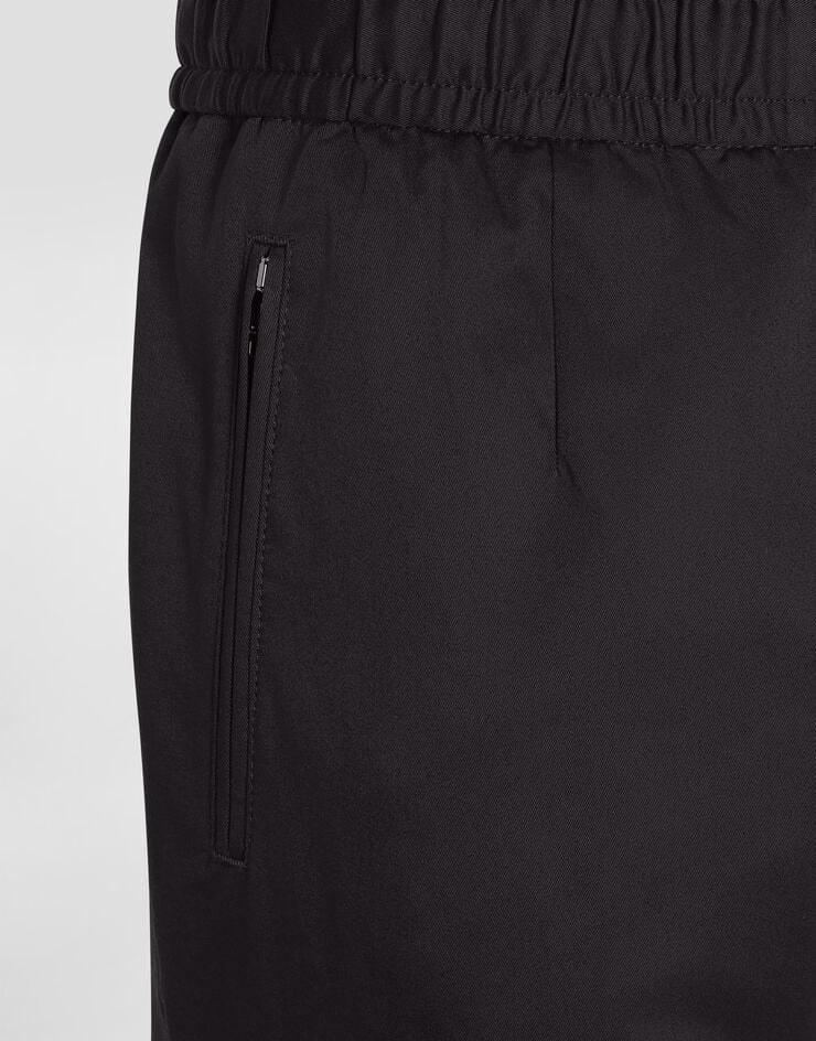 Dolce & Gabbana Stretch cotton jogging pants with tag Blue GVZAETFUFJR