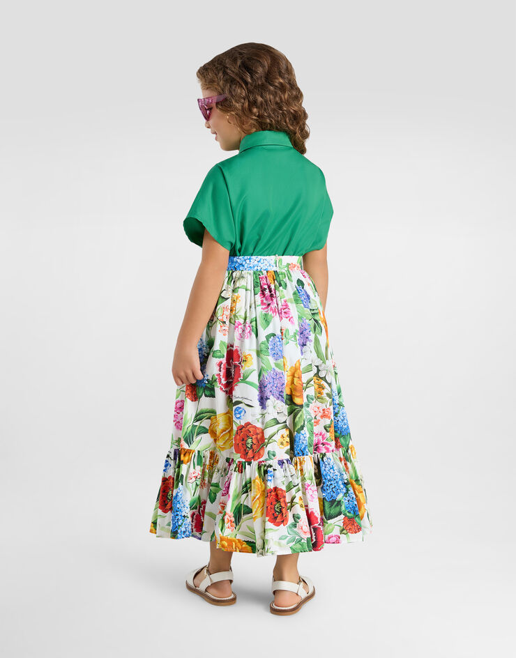 Dolce & Gabbana Poplin shirt with DG logo Dolce & Gabbana Poplin shirt with DG logo Green L56S34FUM4G