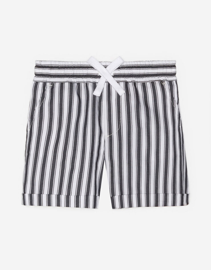 Dolce & Gabbana Single-breasted poplin suit with striped print GRIGIO L11U73G7VYH