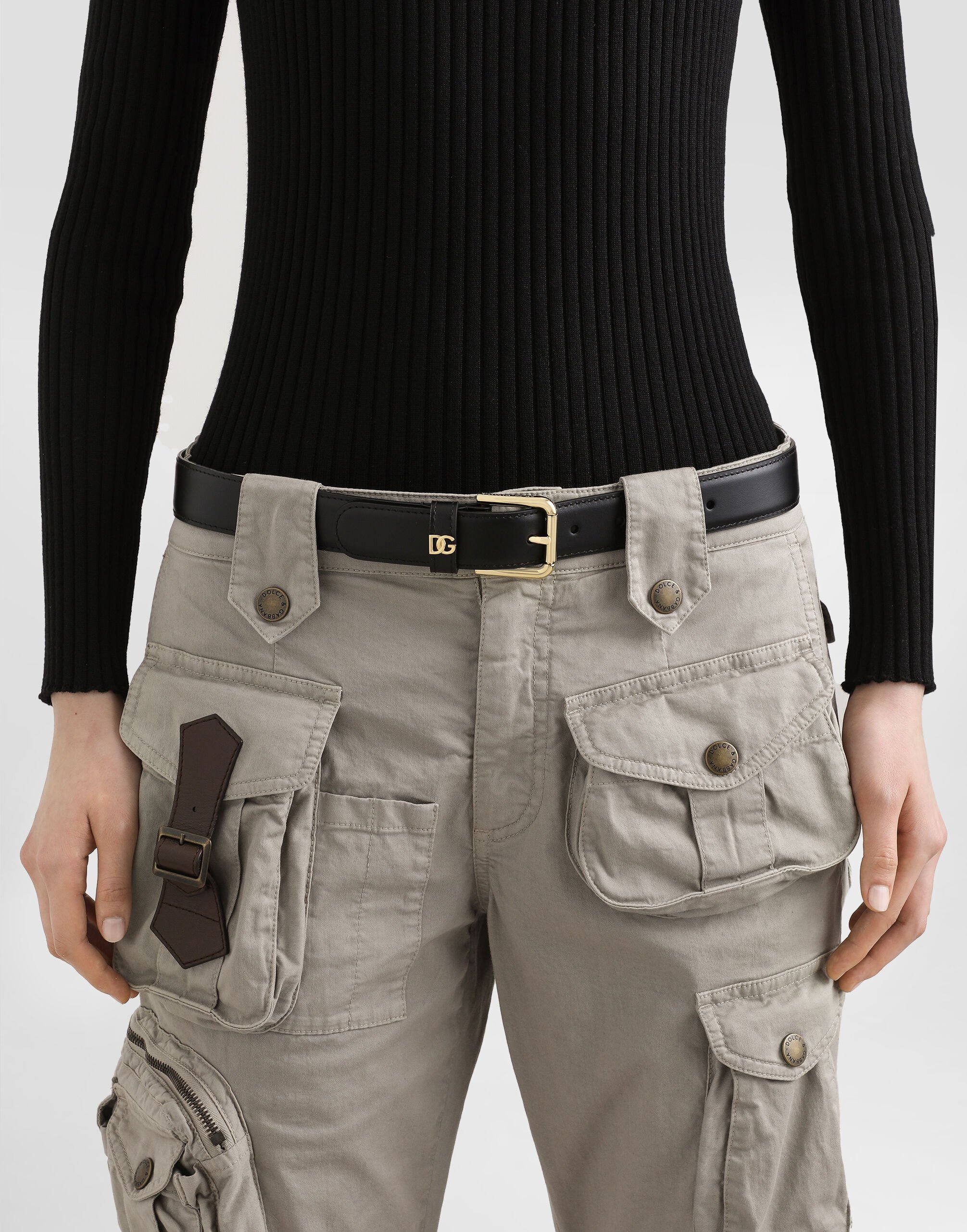 Dolce & Gabbana　レディース　ベルト DG charm belt in Black for Women | Dolce&Gabbana® US