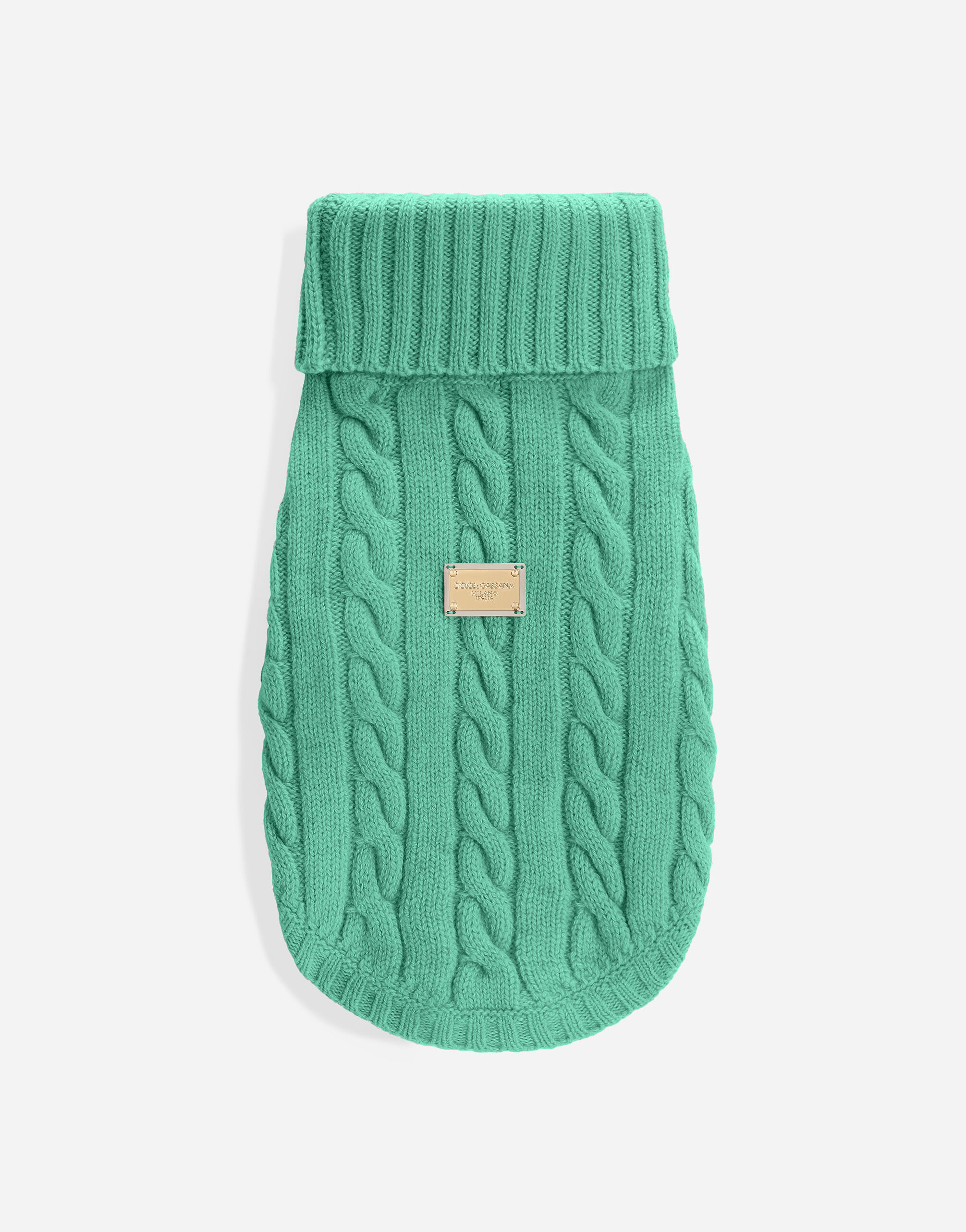 トップス DOLCE &GABBANA gimmick cable Knit green Wool dog sweater in Green for Men | Dolce&Gabbana® US