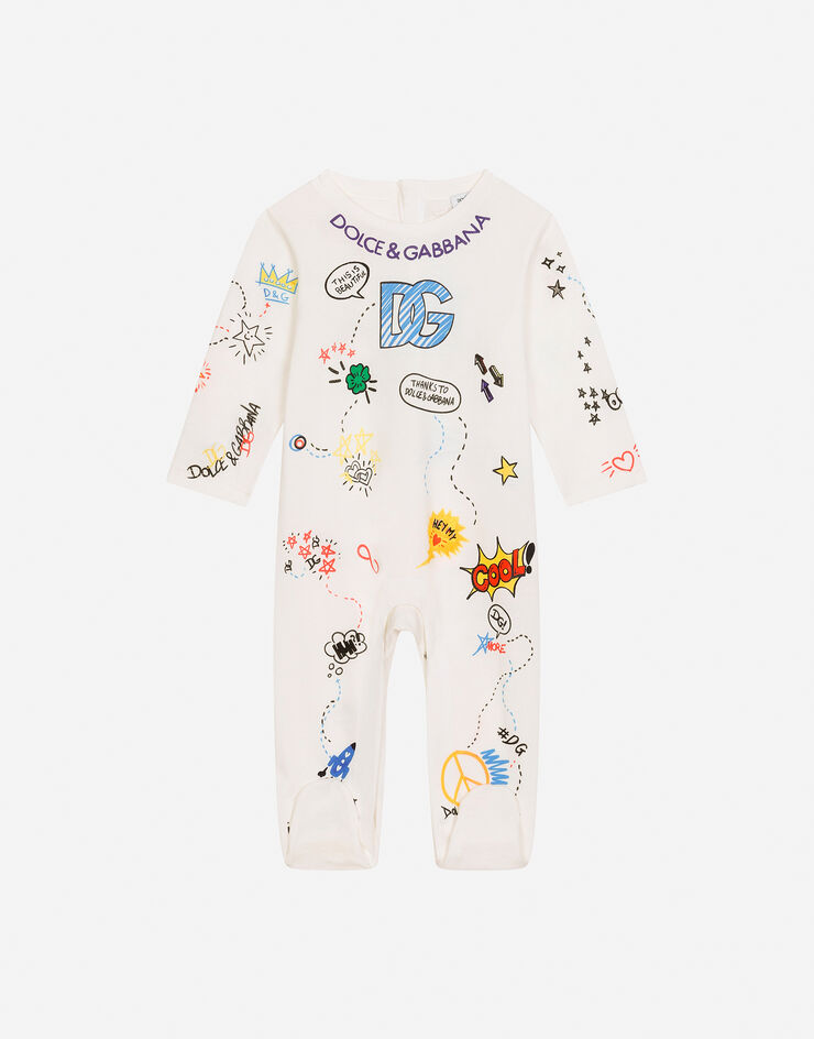 Dolce & Gabbana 3-piece gift set in DG design-print jersey Multicolor L1JO8SII7FC