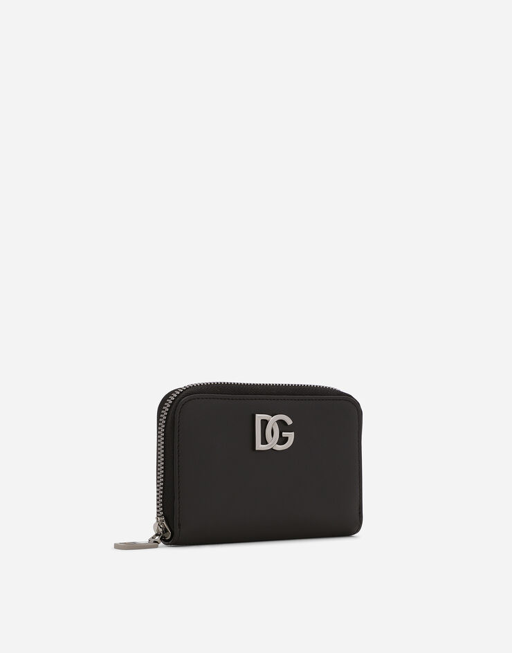 Dolce & Gabbana Calfskin nappa wallet with DG logo Black BP2522AW576