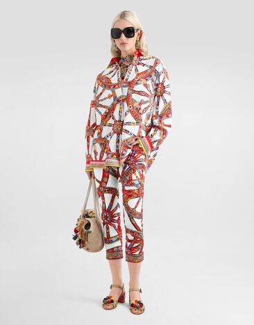 Dolce & Gabbana カレット プリント ポプリン シャツ Dolce & Gabbana カレット プリント ポプリン シャツ マルチカラー F5U55TGDDTE