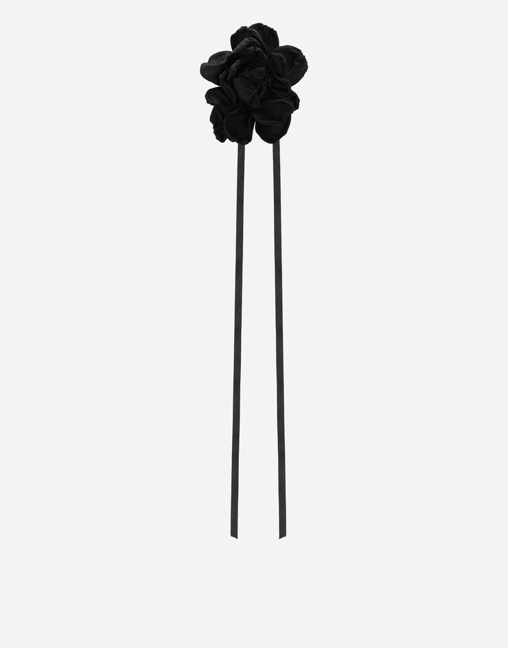 Dolce&Gabbana Choker with floral detailing Black FT068RGDB4I