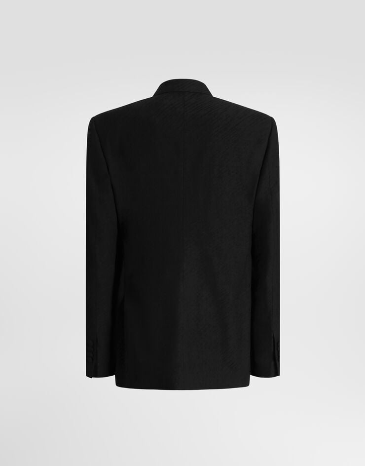 Dolce & Gabbana Chaqueta cruzada Sinatra en jacquard de lana Negro G2VR4TFJ2CN