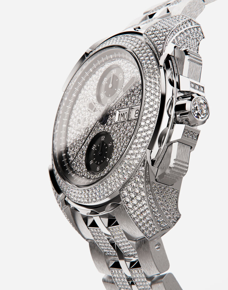 Dolce & Gabbana DS5 watch in white gold with diamonds White Gold WWJS1GXP001