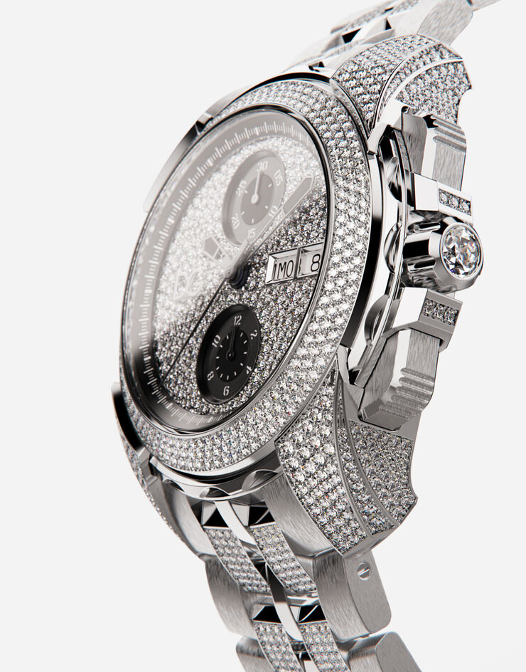 Dolce & Gabbana Montre DS5 en or blanc avec diamants Or Blanc WWJS1GXP001