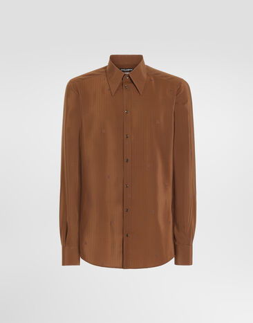 Dolce & Gabbana Gold silk shirt Brown G5NP9TGK578