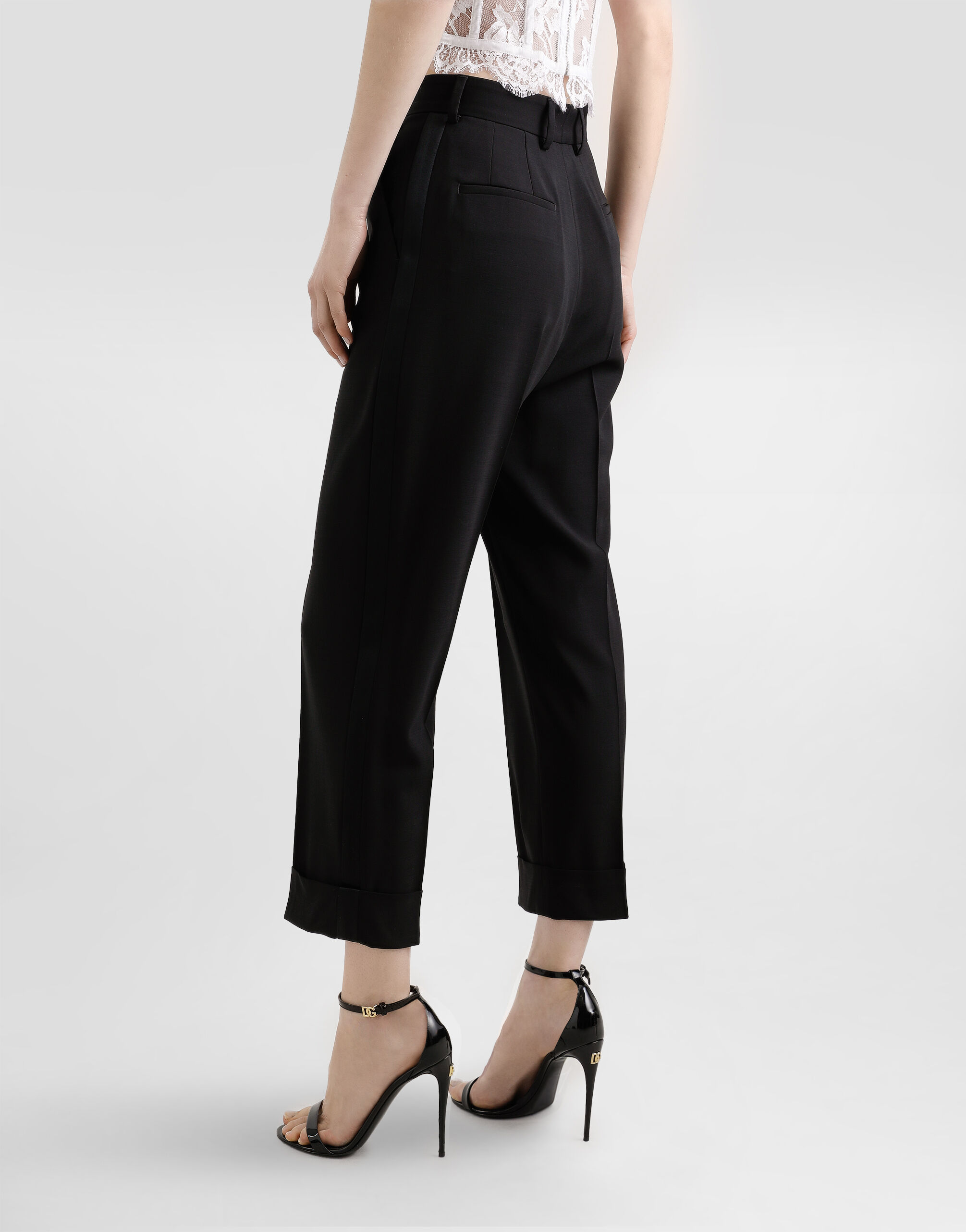 PANTALONE in Black for Women | Dolce&Gabbana® US