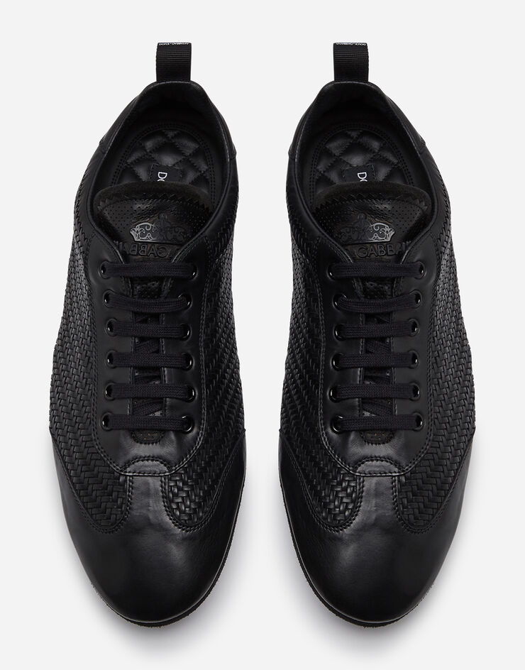 Dolce & Gabbana Braided calfskin francesina NOIR A20116AJ888