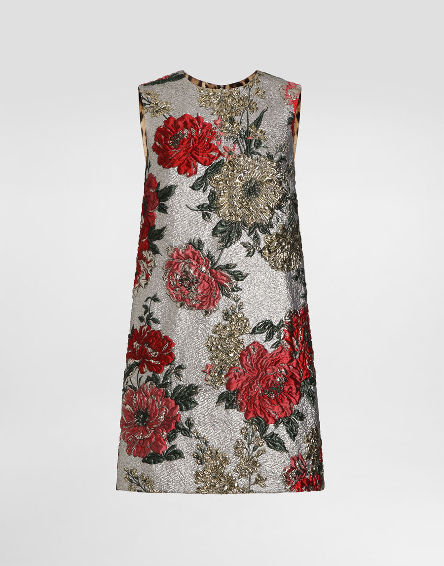 Floral jacquard dress