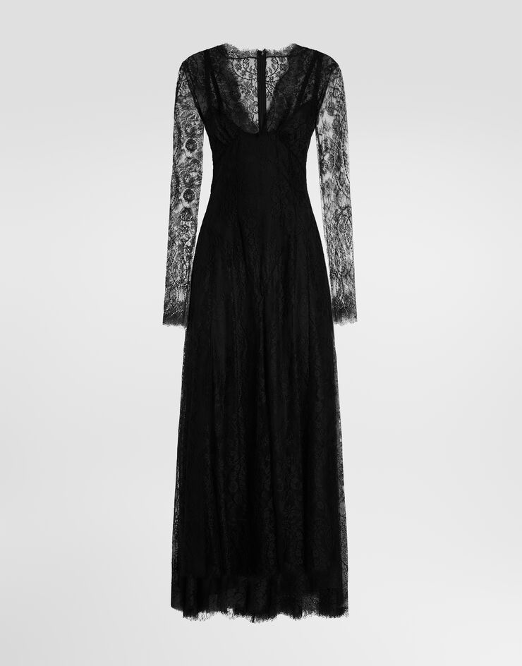Dolce & Gabbana Chantilly lace dress Black F612XTFLSM0