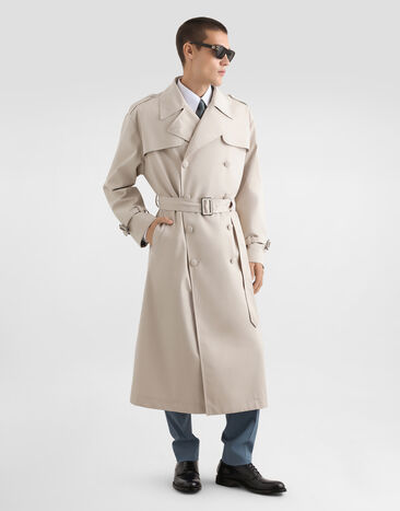 Dolce & Gabbana Double-breasted trench coat Beige G057JTHUMVM