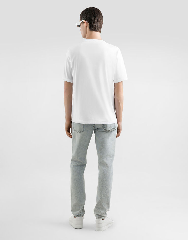 Dolce & Gabbana Cotton T-shirt with logo White G8PN9TG7O4N