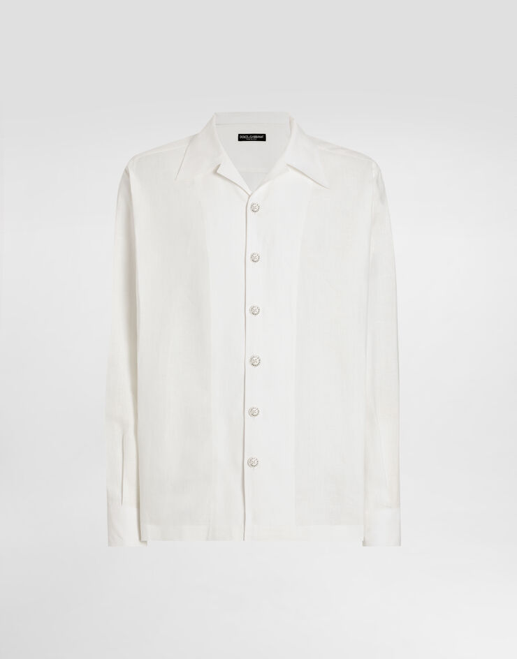 Dolce & Gabbana Hawaii linen shirt White G5GX9TFU4JB