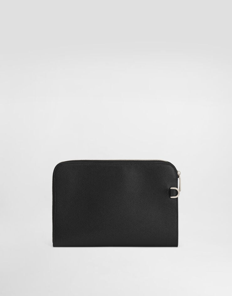 Dolce & Gabbana Alpine calfskin Sicily clutch bag Black BM2528BG662