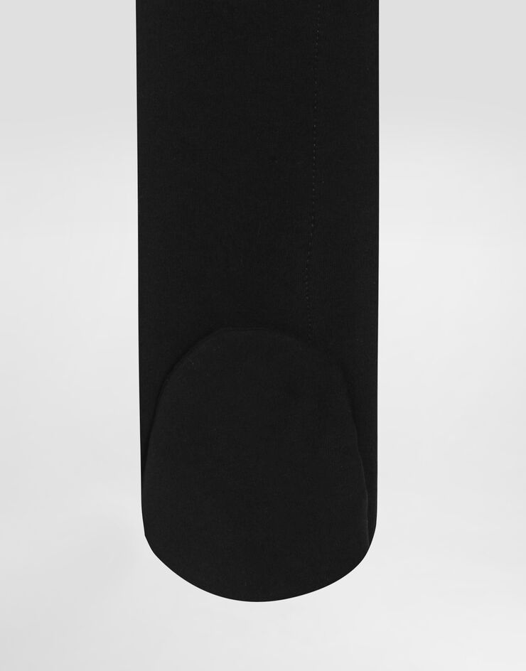 Dolce & Gabbana Interlock romper with embroidered bow tie Dolce & Gabbana Interlock romper with embroidered bow tie Multicolor L11O85G7P2A