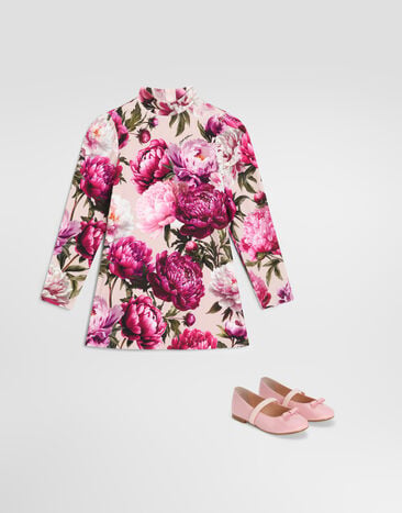 Dolce & Gabbana Peony-print interlock dress Multicolor L5JD7LG7QZU