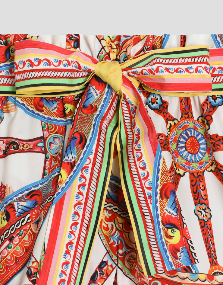 Dolce & Gabbana Carretto-print poplin shorts Multicolor L53Q60FI5O4