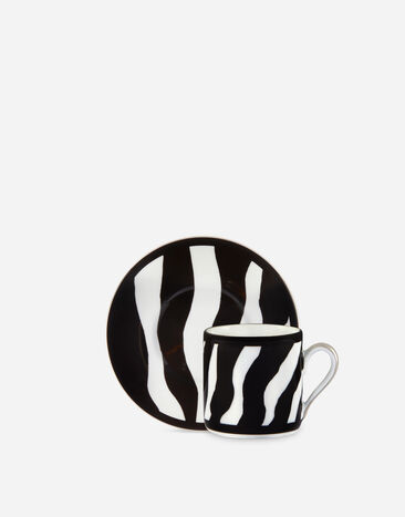 Dolce & Gabbana Espressotasse mit Untertasse aus Porzellan Mehrfarbig TC0092TCA70