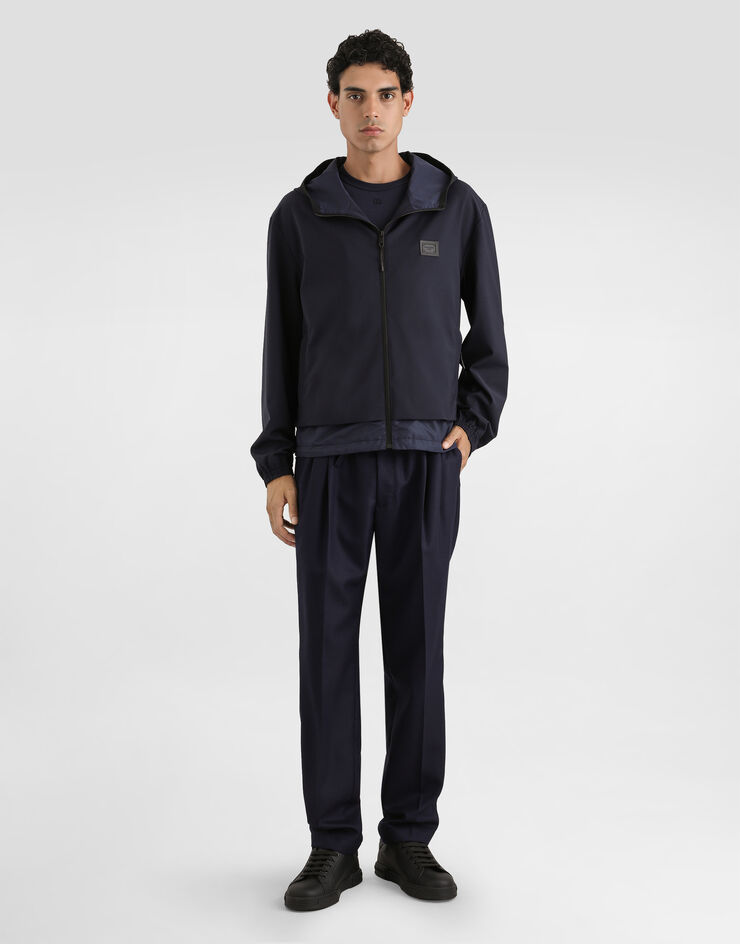 Dolce & Gabbana Garment-dyed wool joggers Blue GP12QTFU25E