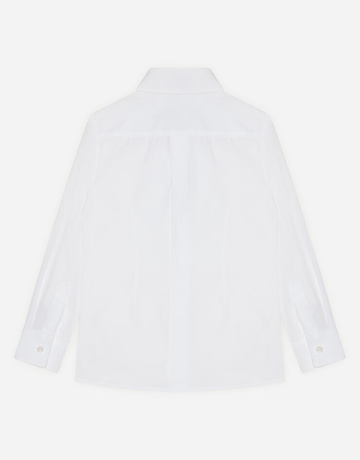 Dolce & Gabbana Camicia in popeline con plastron White L42S56FU5GK