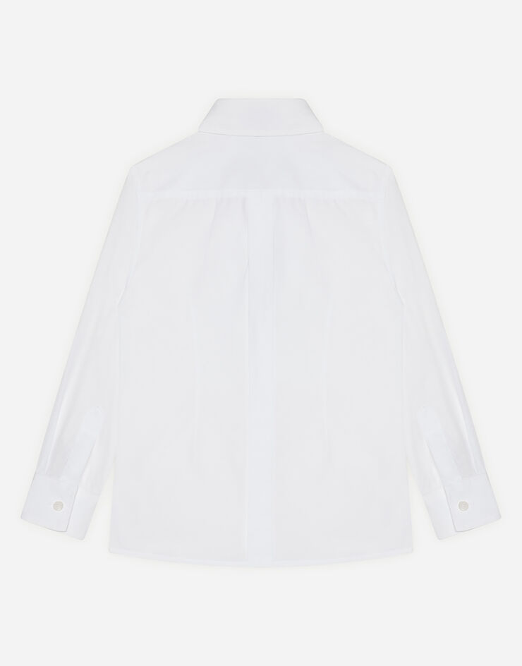Dolce & Gabbana Hemd aus popeline mit hemdbrust WEIß L42S56FU5GK