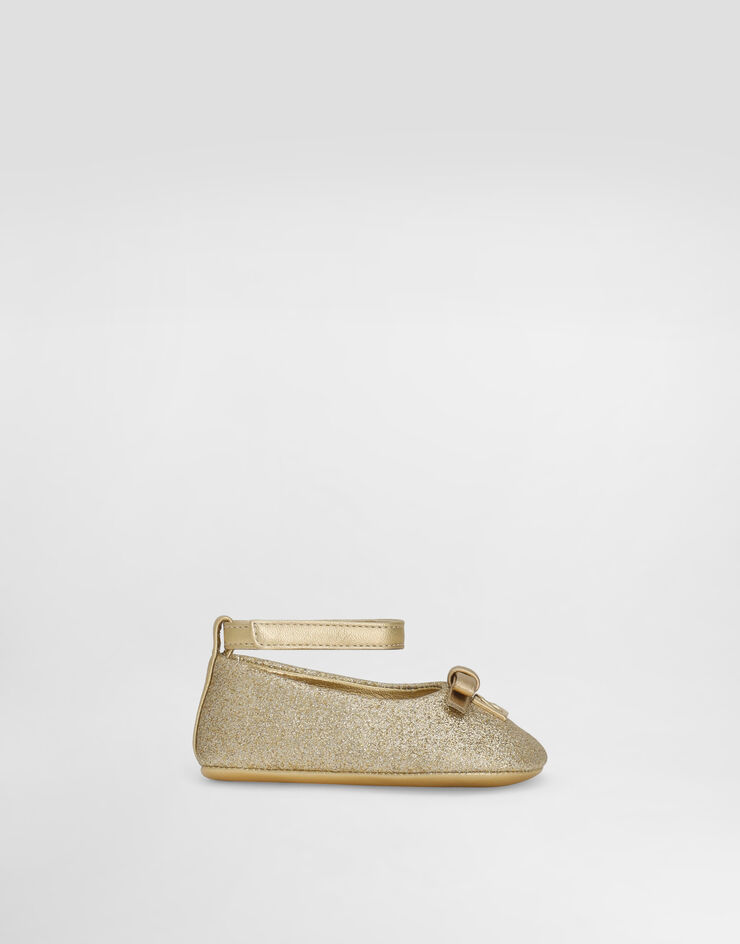 Dolce & Gabbana Glittery fabric ballet flats Gold DK0065AA745