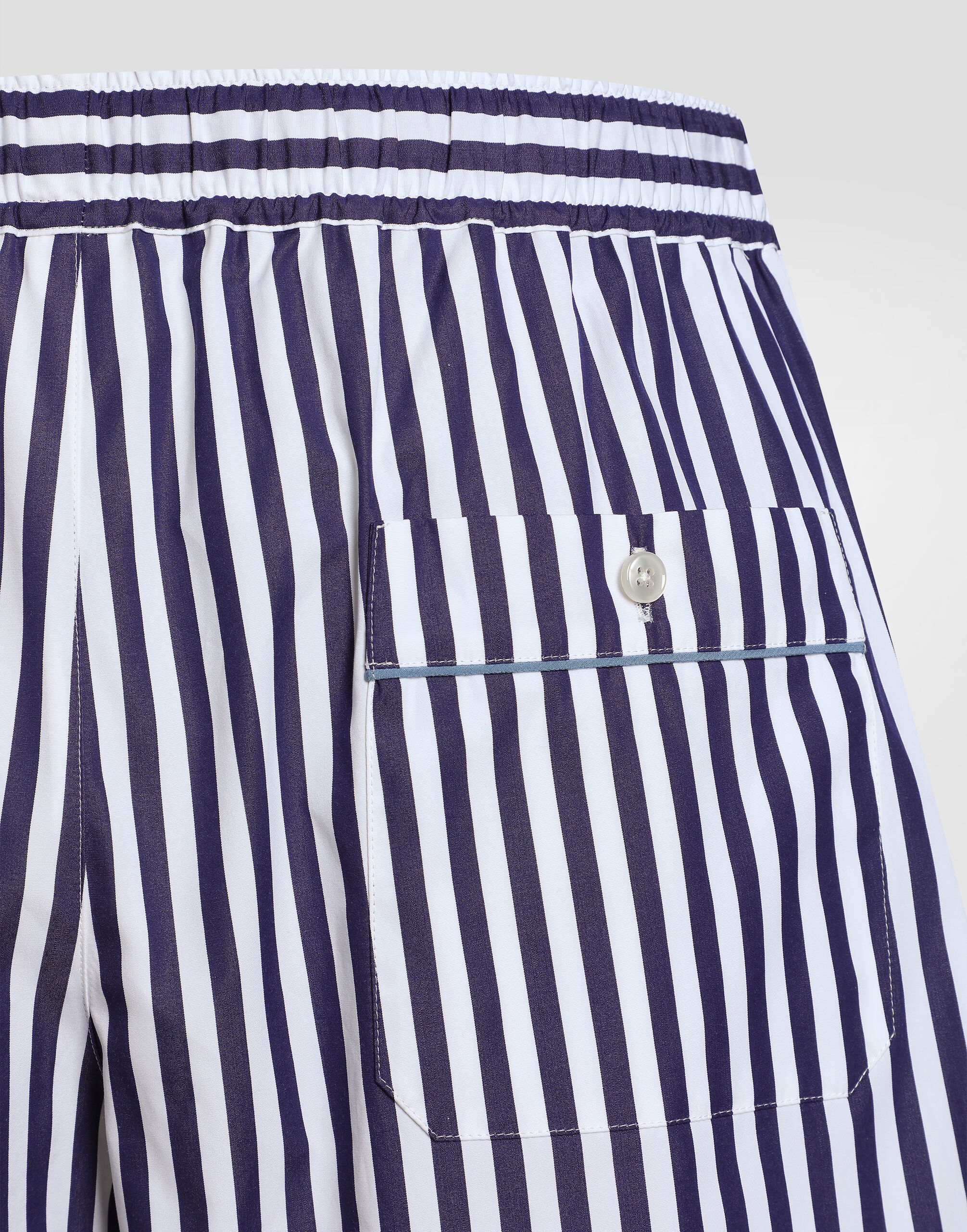 Striped poplin vanity bermuda shorts - thumbnail 4