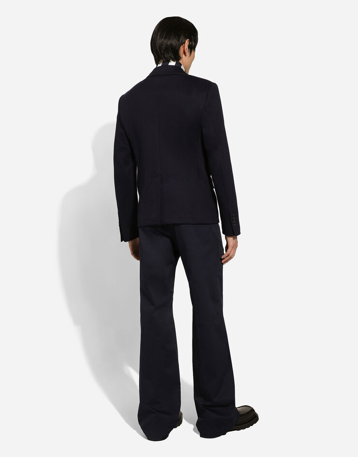 Dolce & Gabbana Pantalone in cotone stretch Blu GYZMHTFUFIV