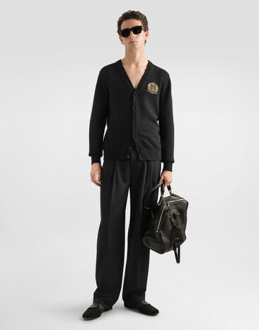 Dolce & Gabbana Virgin wool cardigan Black GXV01ZJDVG7