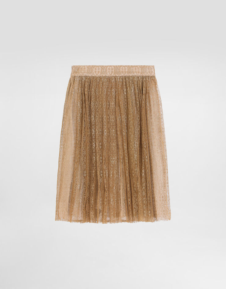 Dolce & Gabbana Lace skirt Gold L55I78G7PNC
