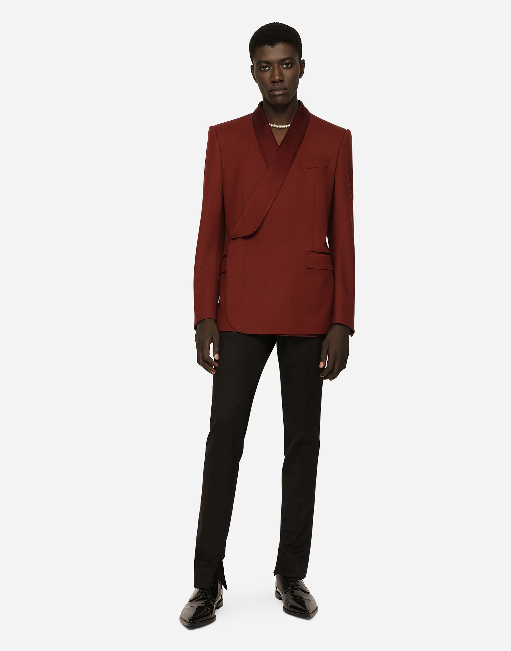 Red double breasted deals blazer mens