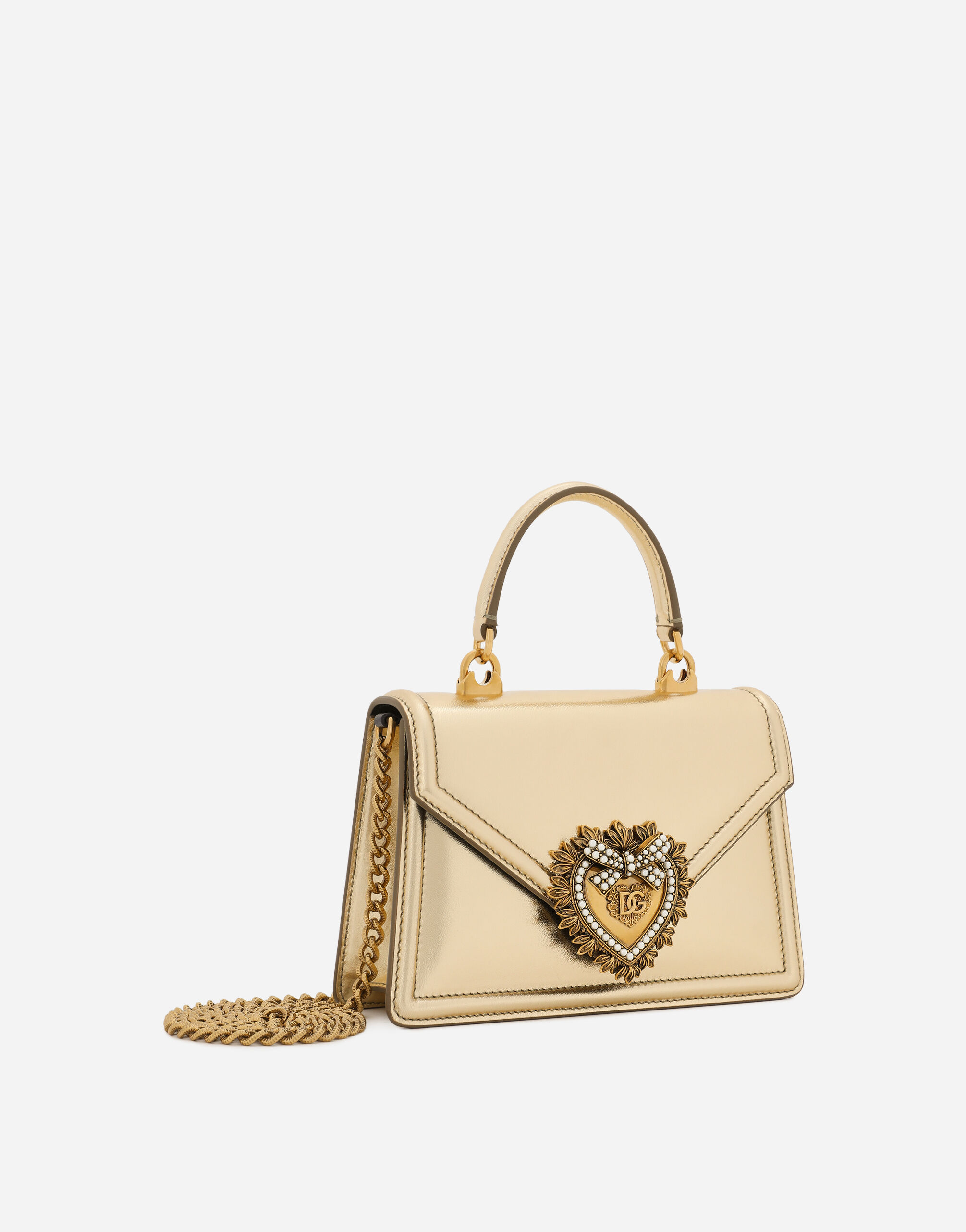BORSASPALLA TRACOLLA in GOLD for for Women Dolce Gabbana