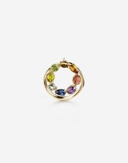 Dolce & Gabbana Rainbow alphabet O ring in yellow gold with multicolor fine gems Gold WRMR1GWMIXT