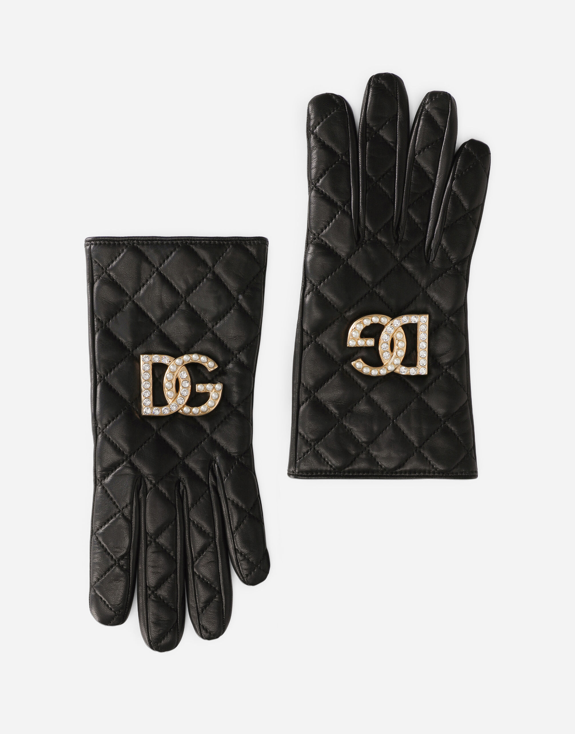 手袋 DOLCE & GABBANA Woman Gloves Black FX00KTJAWZ9 N0000 Dolce & Gabbana Black Short Gloves Dolce & Gabbana