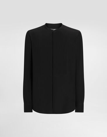 Dolce & Gabbana Camisa Martini en crepé de China Negro G5LF8TFU1UQ